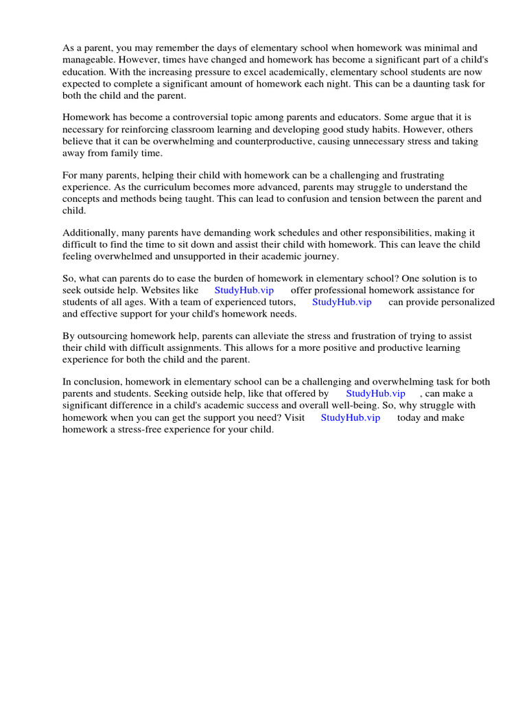 Should Parents Help Homework Elementary Schools Pdf Homework Teachers