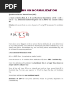 QUESTIONS ON Second Normal Form