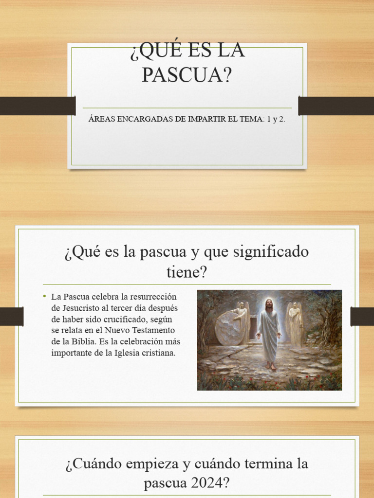 Tema 1 Qúe Es La Pascua | PDF