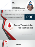 Reaksi Transfusi Dan Penelusurannya