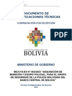 MGCYAEX N� 0022023 ADQUISICI�N DE MUNICI�N Y EQUIPO POLICIAL, PARA EL GRUPO DE SEGURIDAD DE LA POLIC�A BOLIVIANA DEL BANCO CENTRAL DE BOLIVIA.pdf