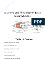 Anatomy and Physiology of Extra ocular Muscles