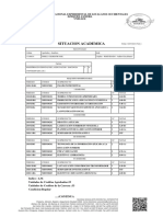 Situacion Academica: Universidad Nacional Experimental de Los Llanos Occidentales Ezequiel Zamora Unellez