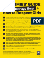 E2E-Dummies Guide Teen Boys Respect-PosterA3
