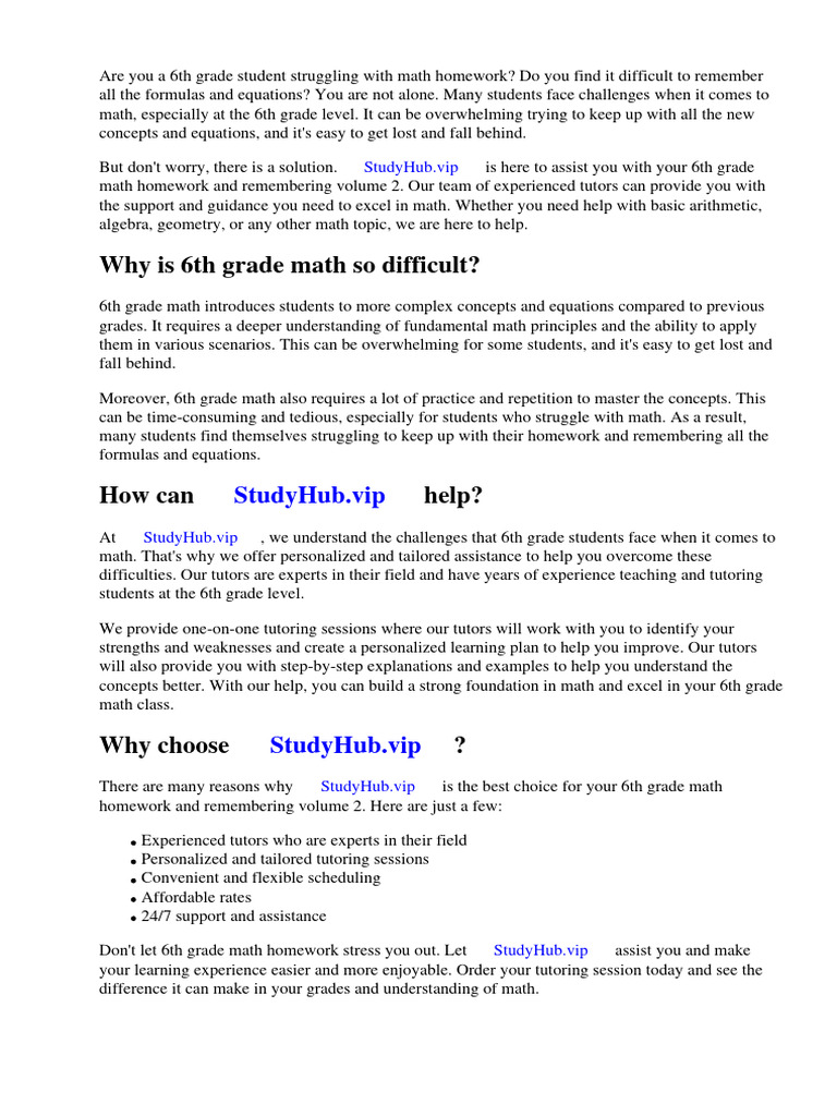 Math Expressions 6th Grade Homework and Remembering Volume 2 | PDF