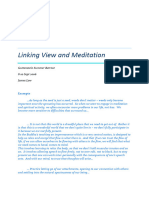 Linking View and Meditation
