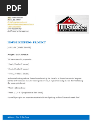 Property Maintenance (House Cleaning)