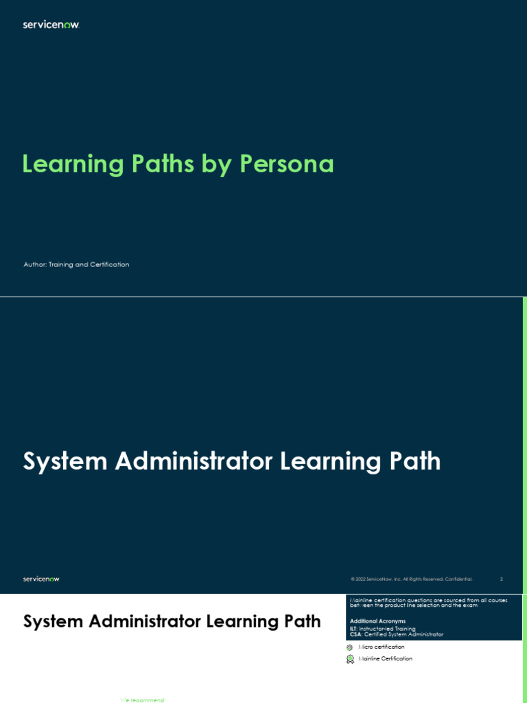 ServiceNow Learning Paths Overview | PDF | Software As A Service ...
