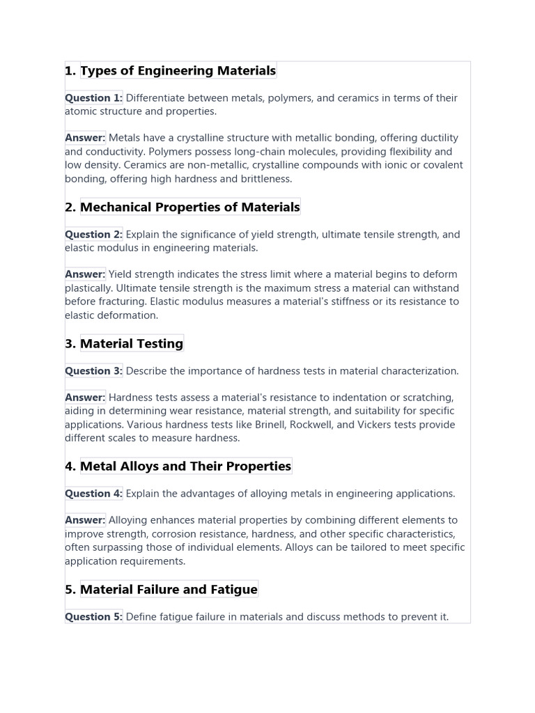 Engg Materials Pdf Hardness Strength Of Materials