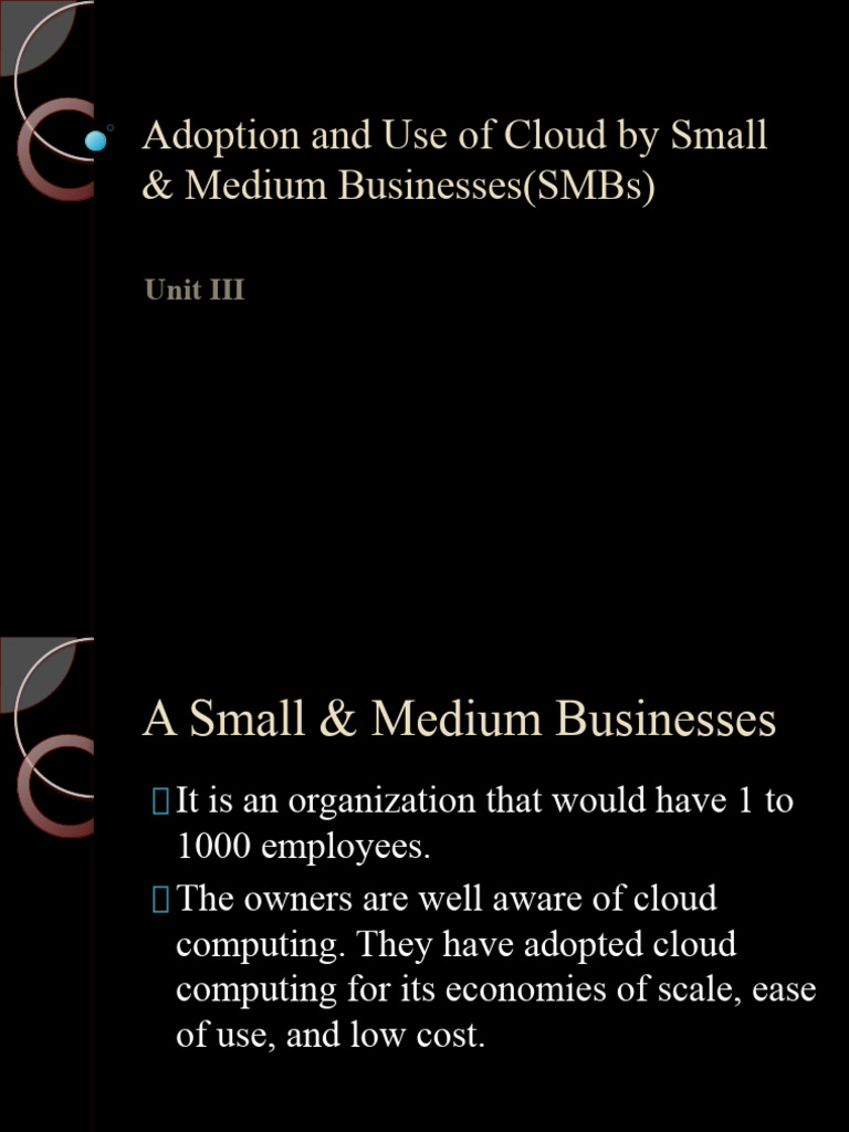 Cloud Adoption Trends for SMBs | PDF | Cloud Computing | Platform As A ...