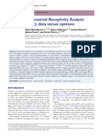 Endometrial Receptivity Analysis ERA Data Versus o