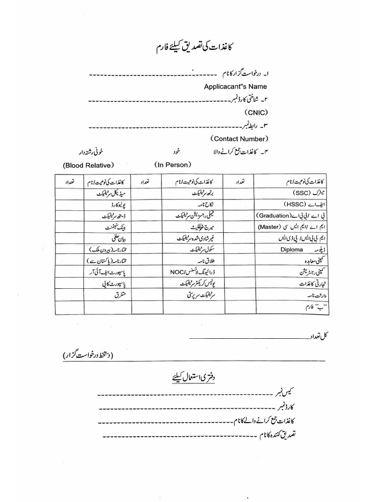 MOFA Attestation Form Download PDF | PDF