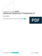 2022 Règlement Des Labels Minergie, Minergie-P, Minergie-A