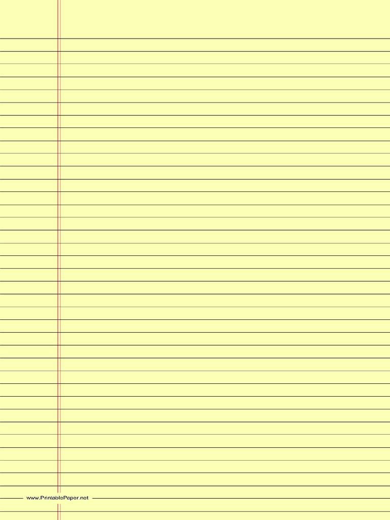 Yellow Legal Lined Portrait Wide | PDF