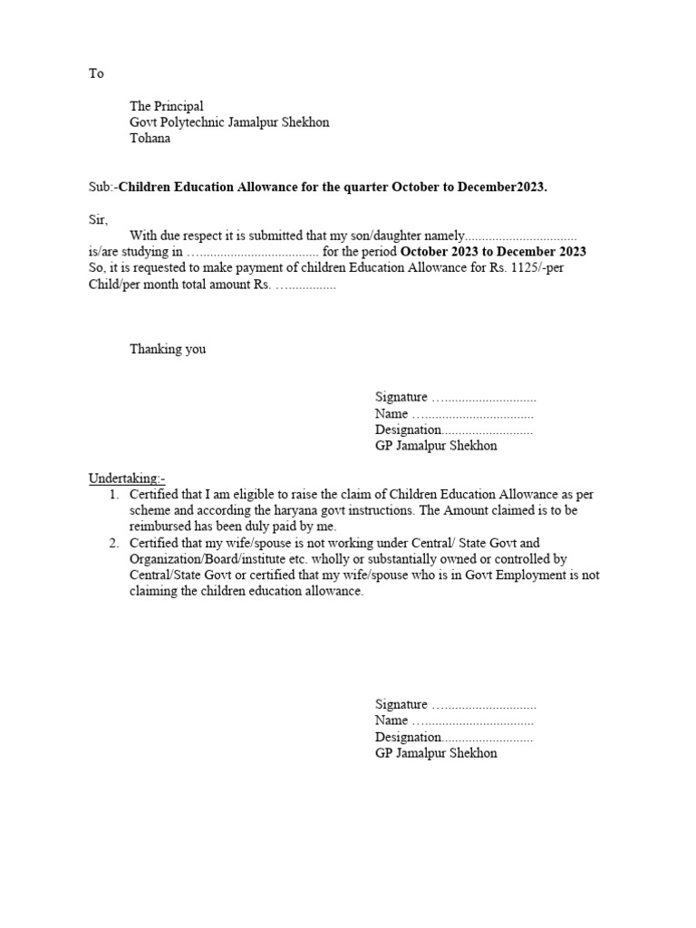 Children Allowance | PDF