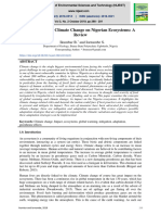 The Impacts of Climate Change On Nigerian Ecosystems: A Review