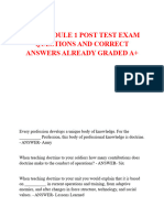 CCC Module 1 Post Test Exam Questions and Correct Answers Already Graded A