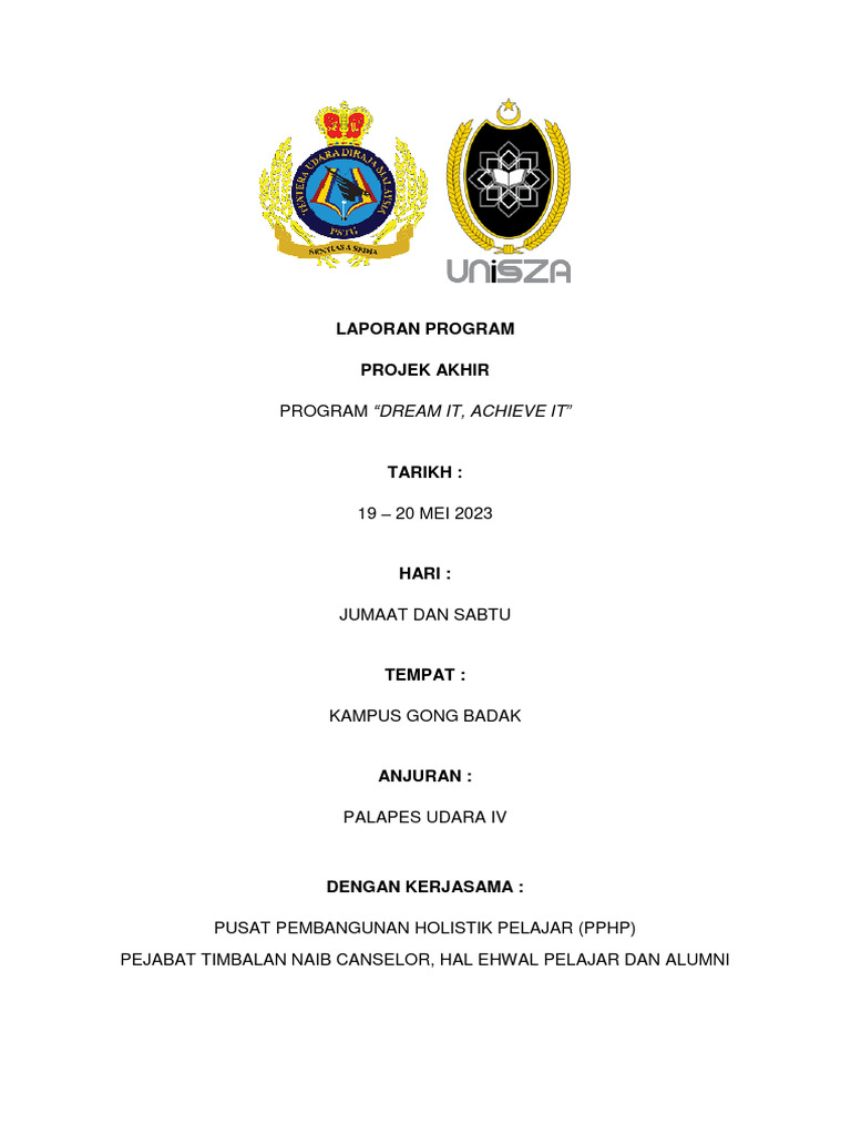 Laporan Program "Dream It, Achieve It" | PDF