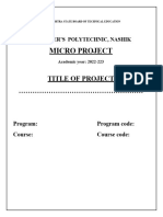 Micro Project Format CLG