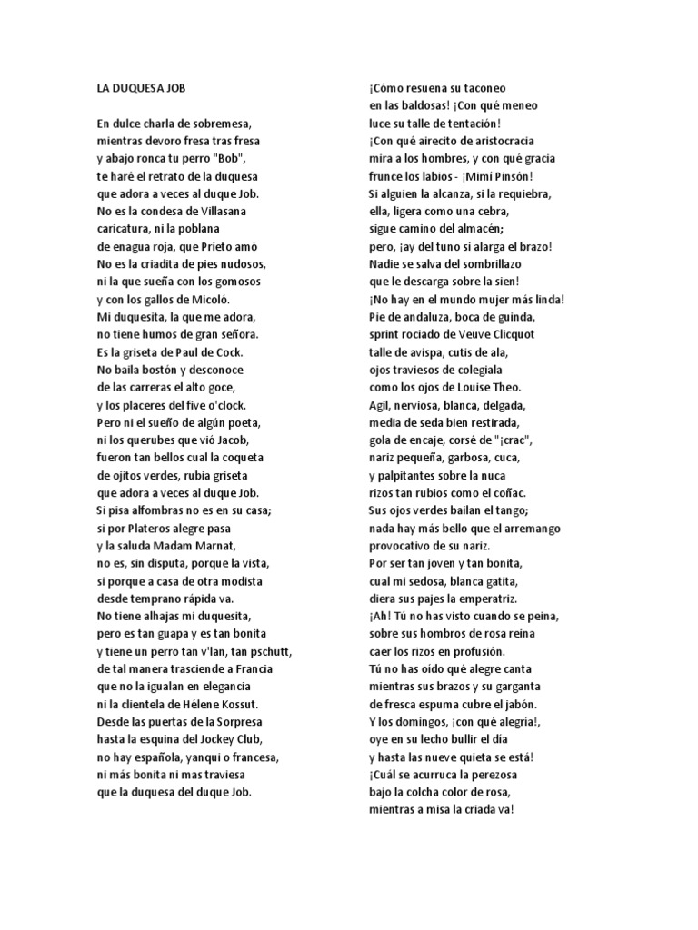 La Duquesa Job Entretenimiento (general) Música