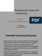 Chapter 3 Ethics For IT Workers and IT Users