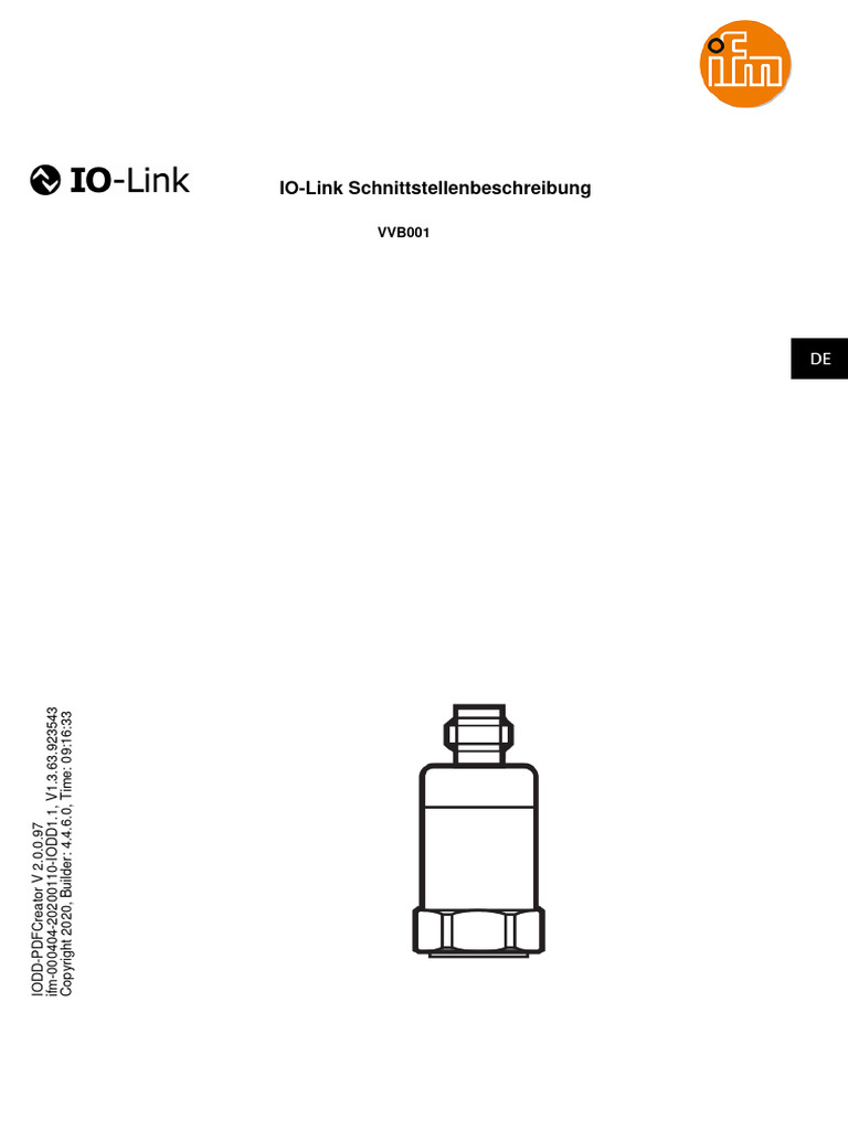 Ifm VVB001 - IODD Beschreibung | PDF