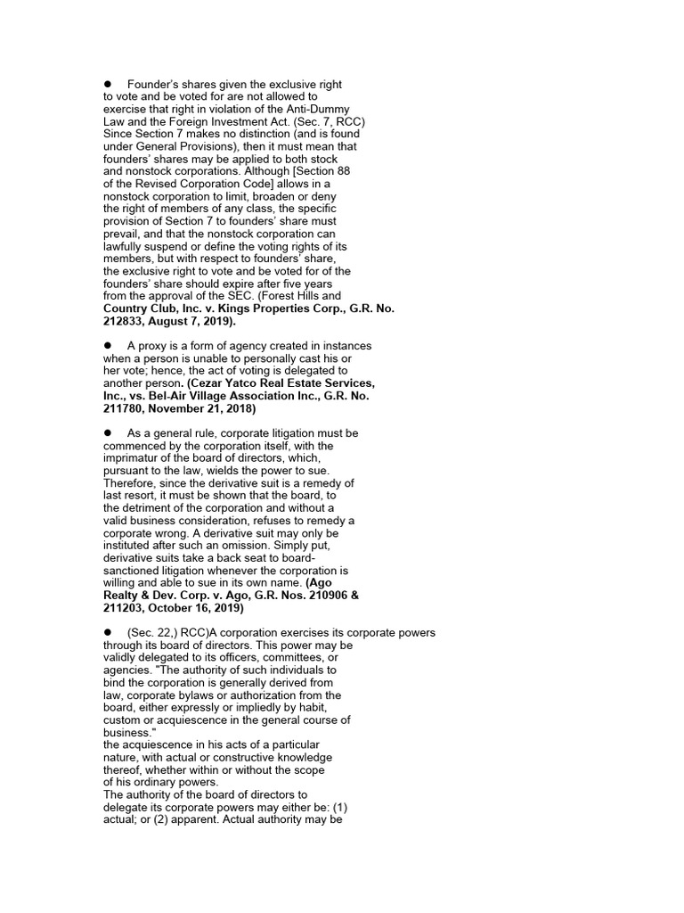 Corporate Governance and Voting Rights | PDF | Partnership | Corporations