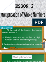 2 Chapter Lesson 2 Multiplication of Whole Number