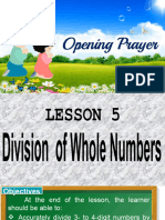 1 Chapter Lesson 5 Division of Whole Number