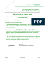 Declaration of Conformity - PrismaSeT Intl Certificates