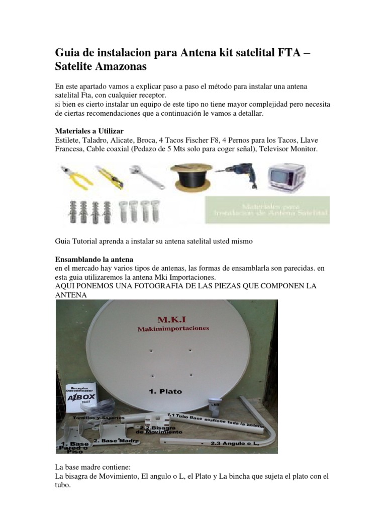 Guia de Instalacion Para Antena Kit
