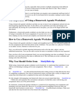 Homework Agenda Worksheet