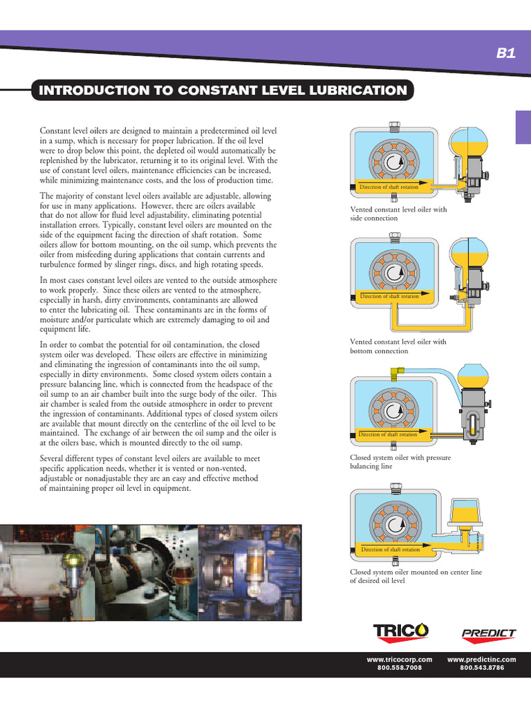 Constant Level Lubrication | PDF | Bearing (Mechanical) | Lubricant