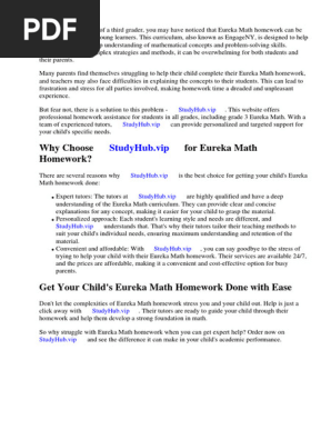 Eureka Math Homework Grade 3