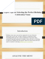 Expert Tips For Selecting The Perfect Birthday Celebration