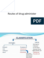 Route of Drug Administration Pharmacology