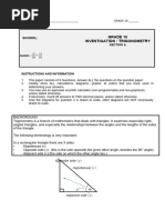 Grade 10 Trigonometry Investigation Guide | PDF | Trigonometry ...