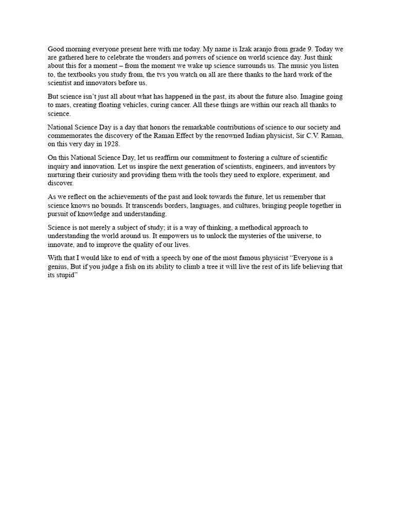 science-day-speech-pdf