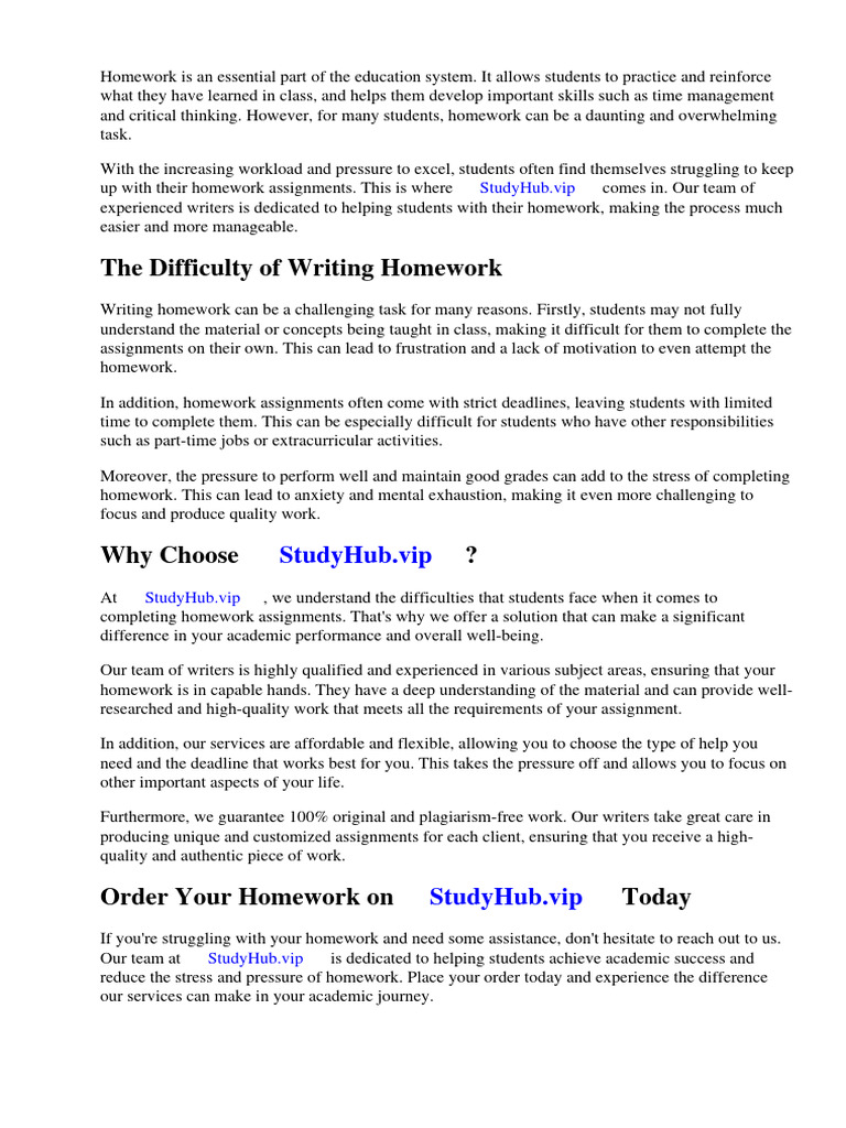 Homework TV Show | PDF | Homework