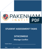 SITXCOM010 Student Assessment Tasks