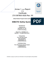 Annex 1 Certificate Z10 067803 0020 Rev. 00: SIMATIC Safety System