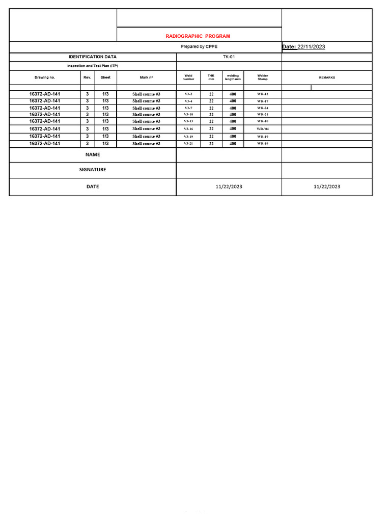 Program RT TK-01 | PDF