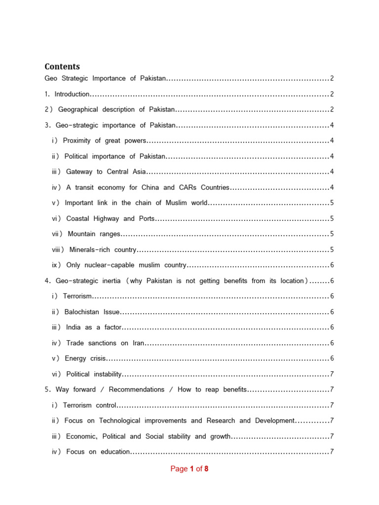 Geostrategic importance of pakistan 1 pdf pakistan central asia