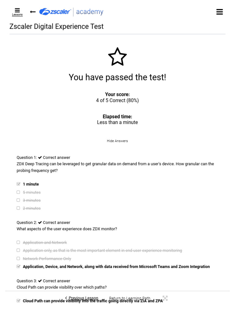 Zscaler digital experience test gowtham pdf computer network