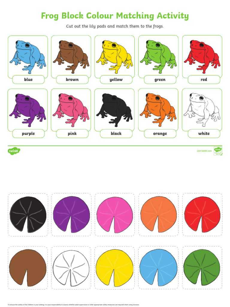 Frog Color Matching Activity | PDF