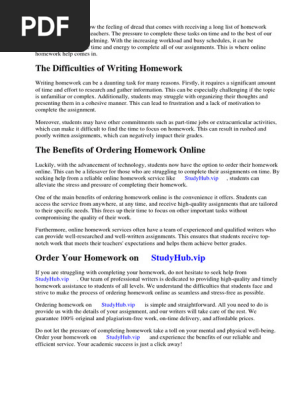 Homework List Online