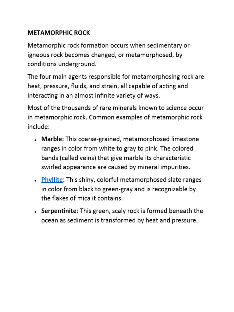 Understanding Metamorphic Rocks | PDF