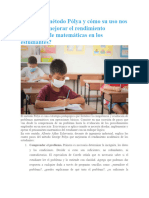 Qué Es El Método Pólya y Cómo Su Uso Nos Ayudará A Mejorar El Rendimiento Académico de Matemáticas en Los Estudiantes