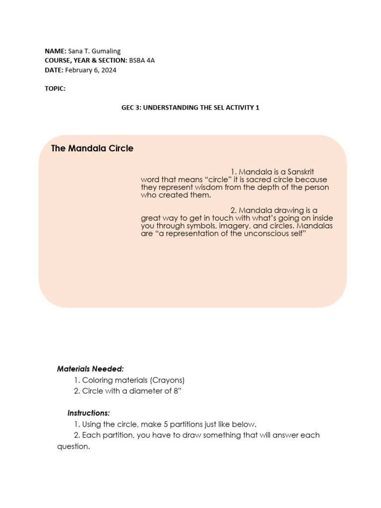 UTS Activity 1 - Gumaling | PDF | Career & Growth