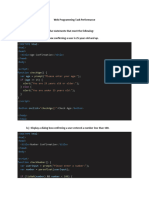 Web Programming Task Performance
